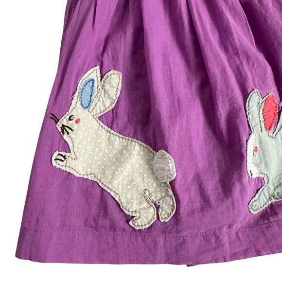 Mini Boden Smocked Bunny Applique Purple Skirt 7-8 Years - Picture 7 of 9